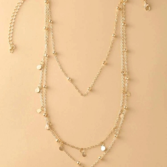 Butterfly Pendant Multilayer Chain Necklace - Picture 3 of 3